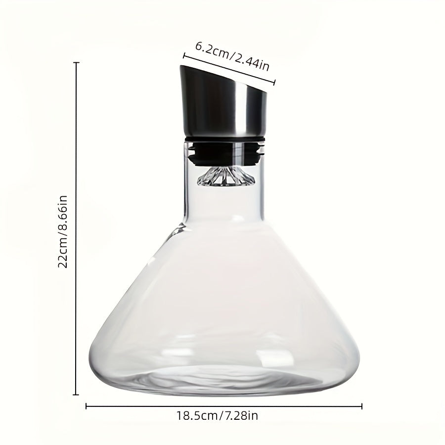 Dağ Formlu Volcano Crystal Cam Şişe – Şeffaf Dekoratif Sunum Objesi